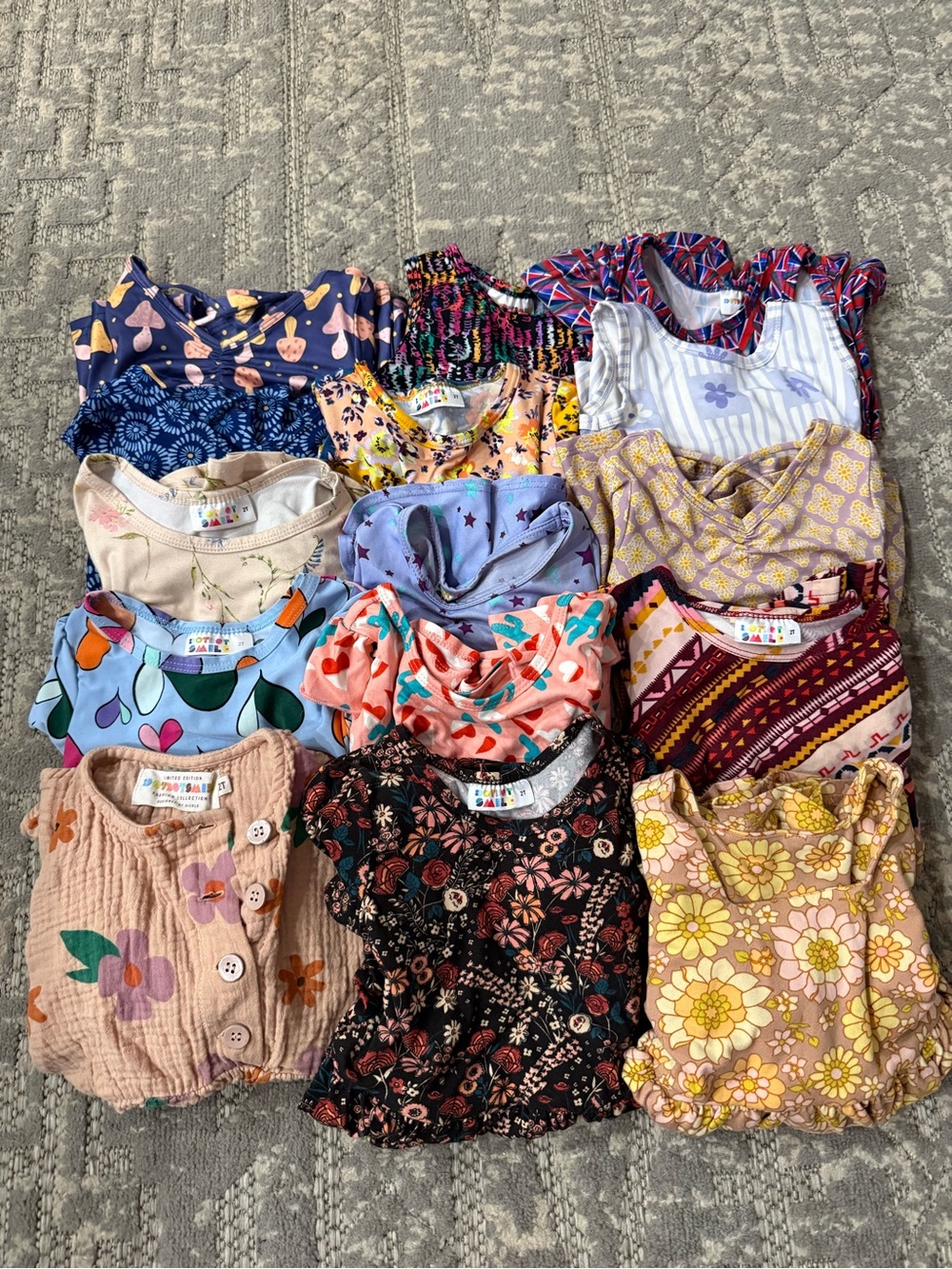 Assorted 2T dot dot smile dresses (14 dresses)